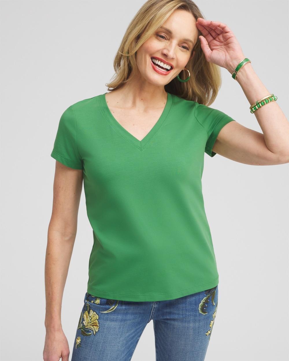 Watercolor V-neck Perfect Tee Product Image