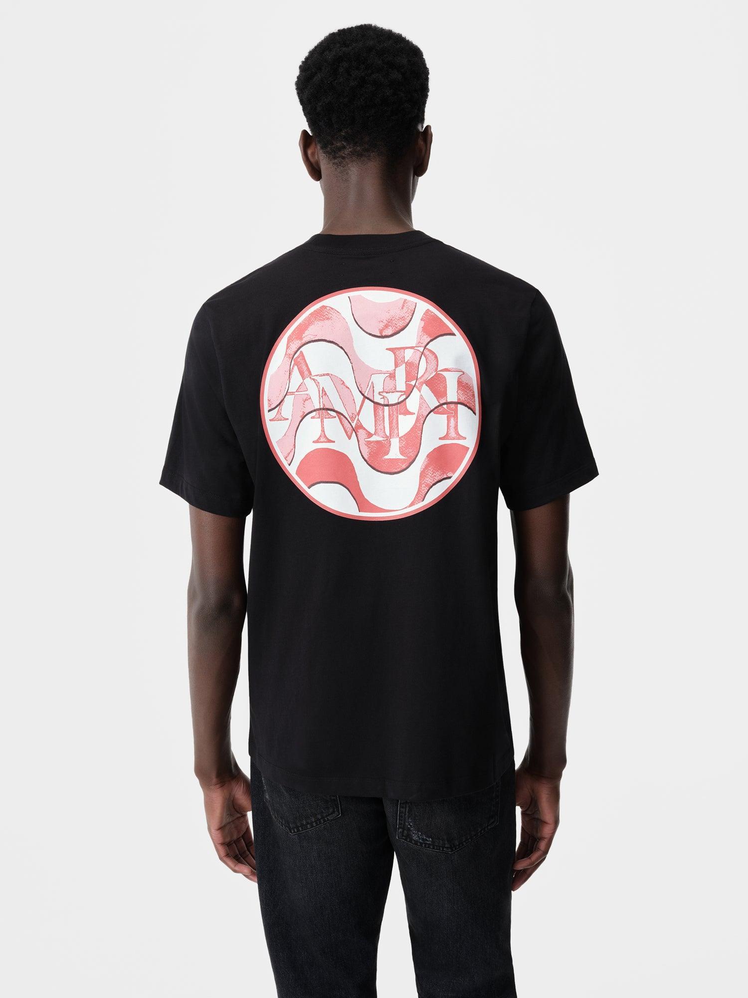 AMIRI STAGGERED WAVE TEE - Black Red Male Product Image