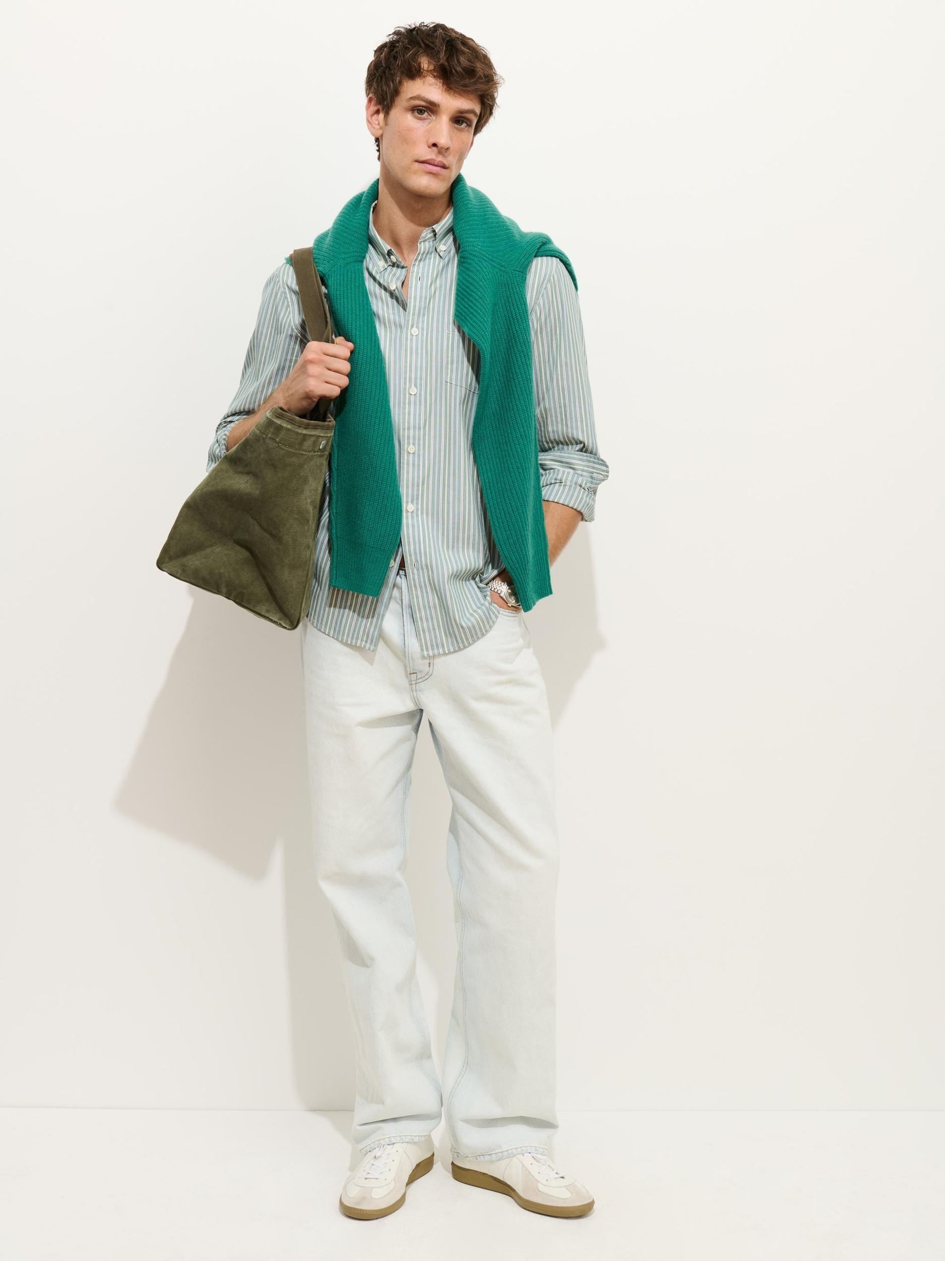 Mill Striped Shirt In Cotton Poplin Product Image