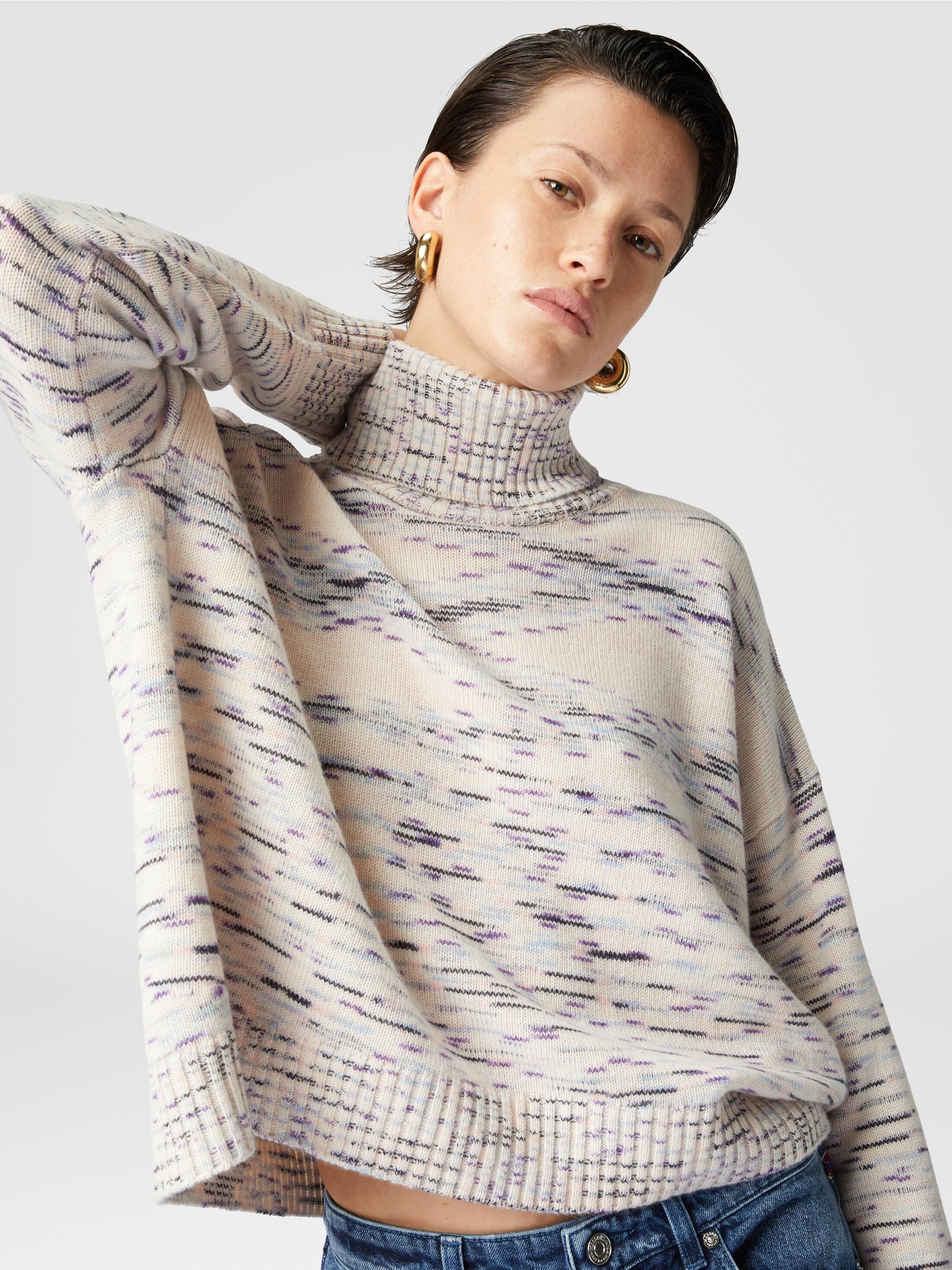 Heathered cashmere turtleneck pullover Product Image