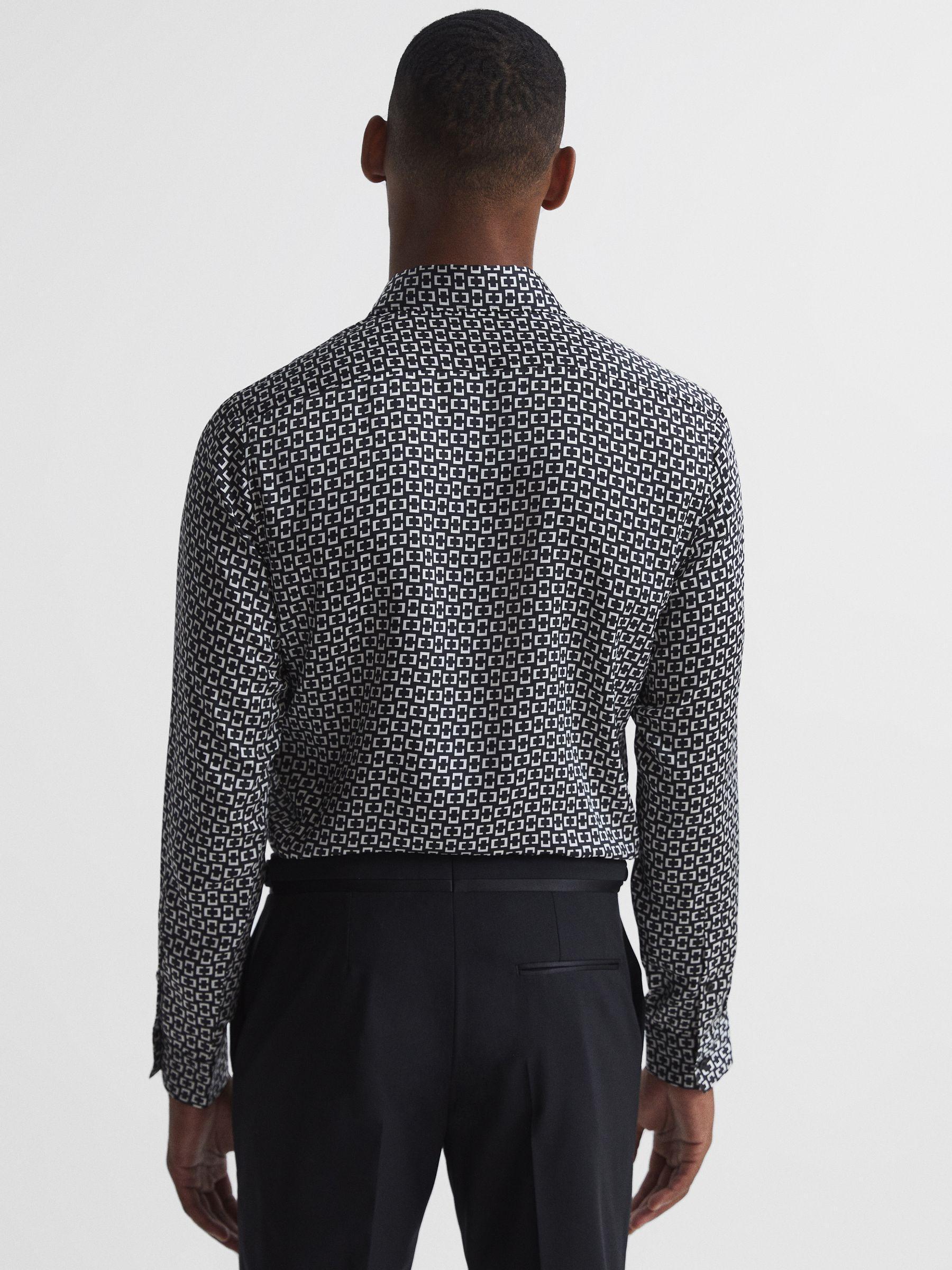 Geo Print Shirt in Black Product Image