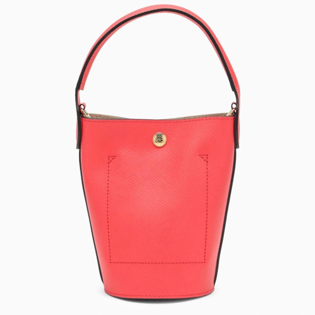 LONGCHAMP Xs Épure Leather Bucket Bag In Red Product Image