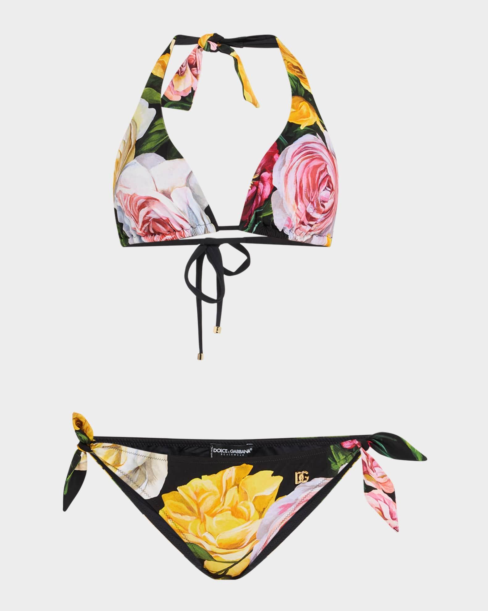 Peonies and Roses Two-Piece Swimsuit Product Image