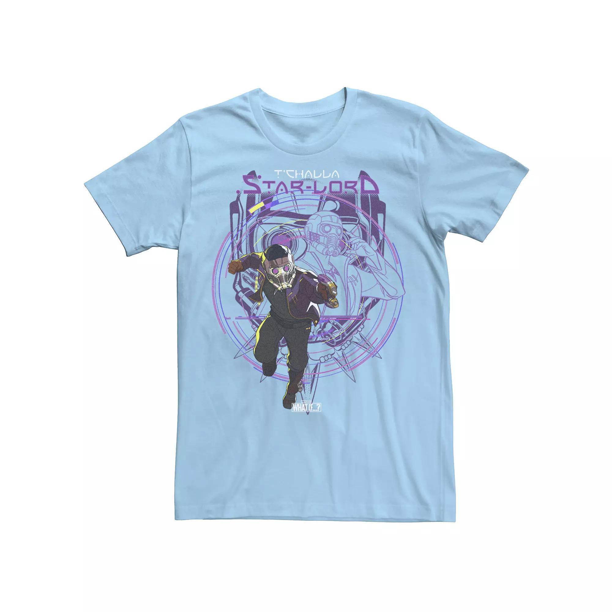 Men's Marvel What If T'Challa Star Lord Poster Tee,  Product Image