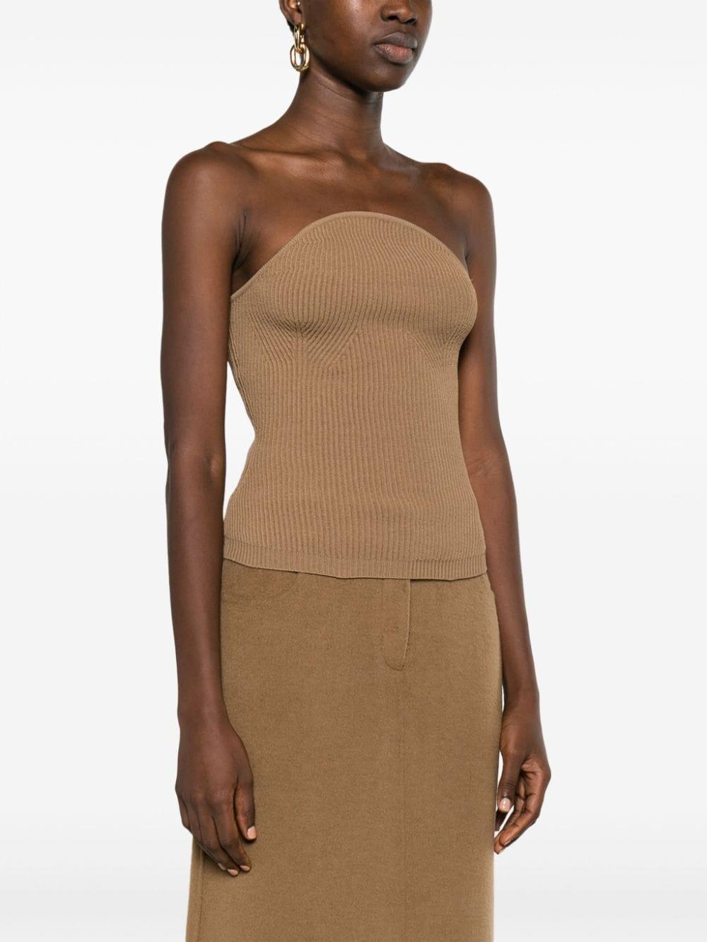 KHAITE Jericho Top In Brown Product Image