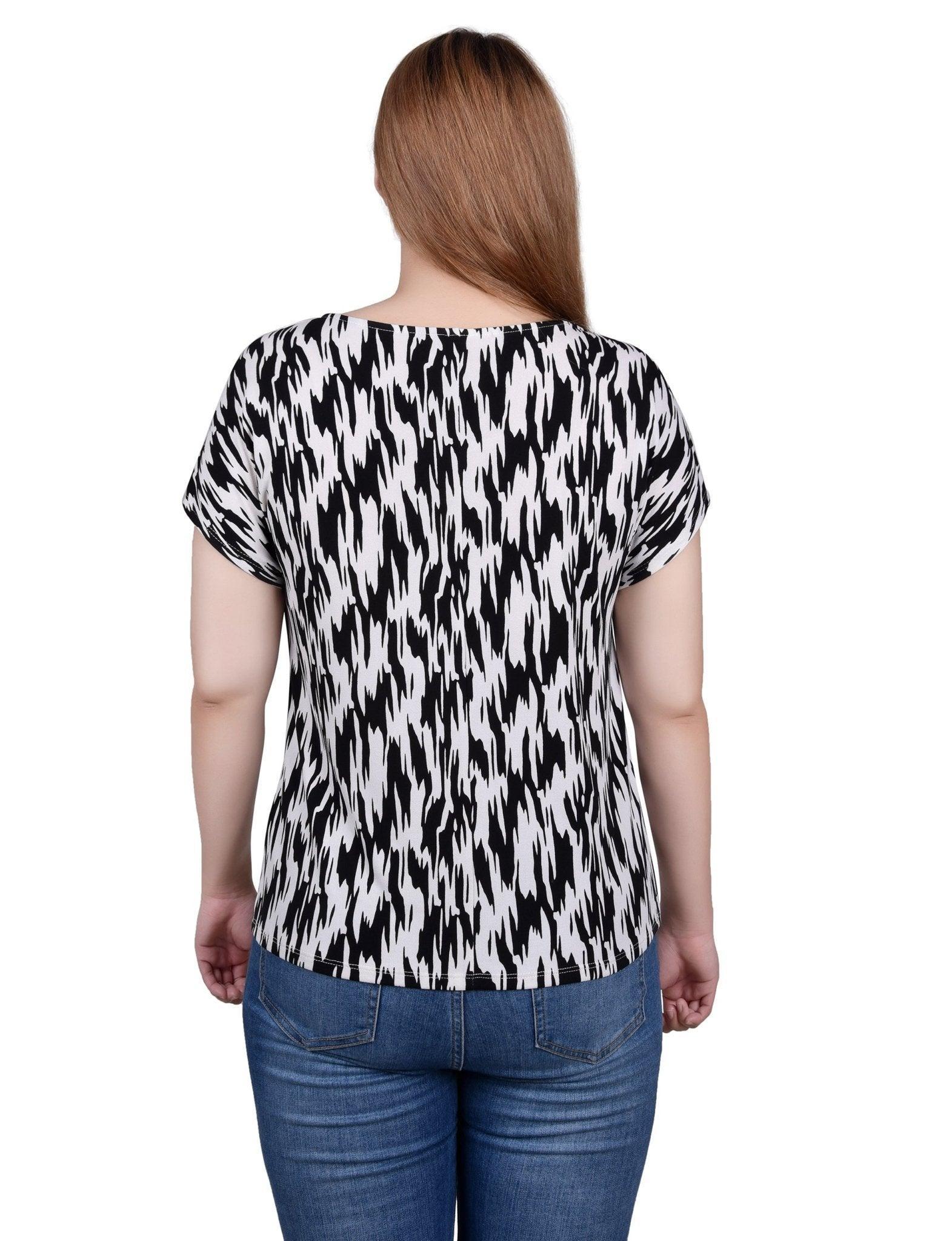 Short Sleeve Extended Sleeve Tunic Top Product Image