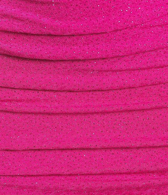 Honey and Rosie Adjustable Spaghetti Strap Cowl Neck Fitted Short Shirred Dress Product Image