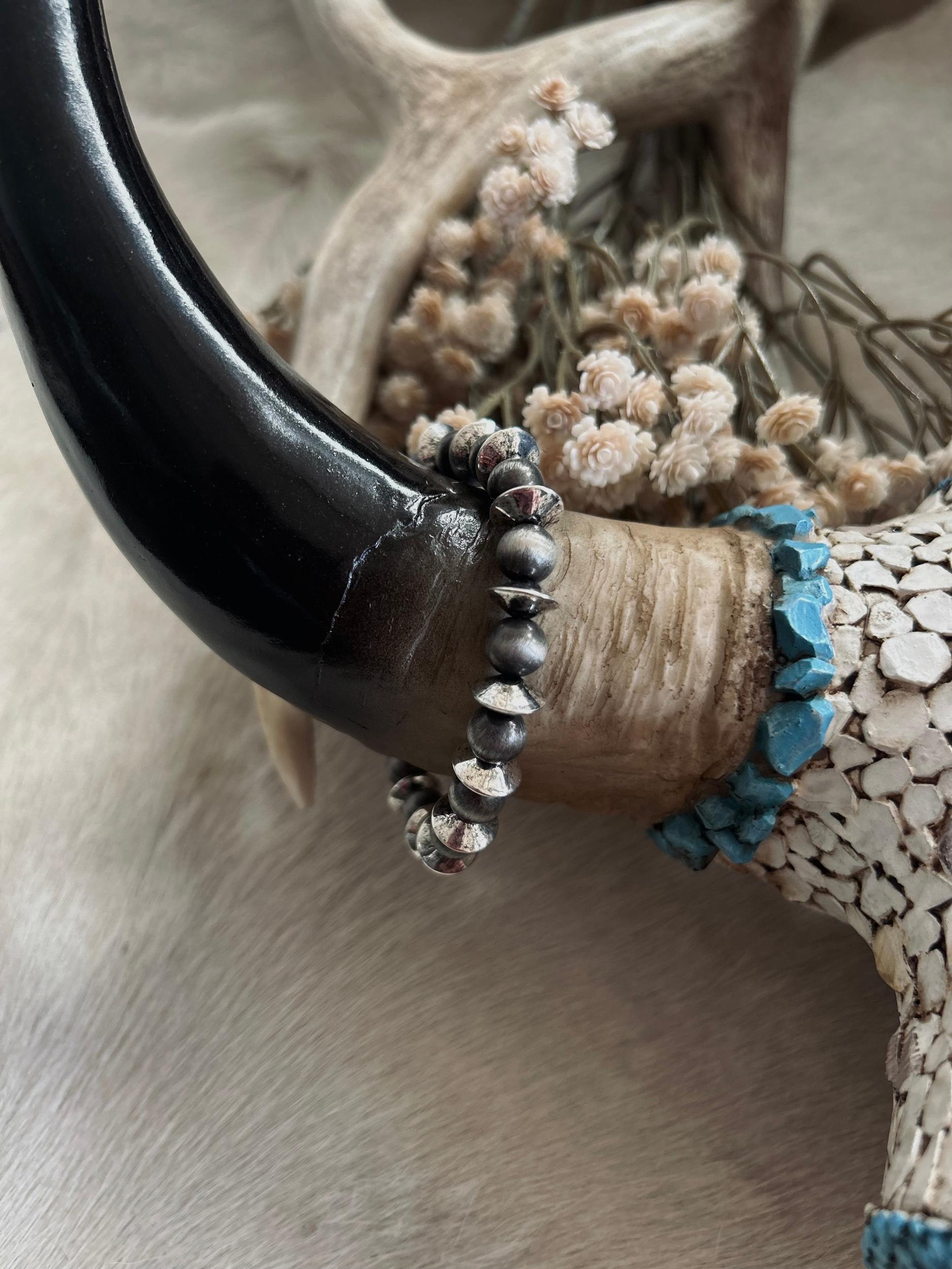 Navajo & Disc Bead Stretch Bracelet Product Image