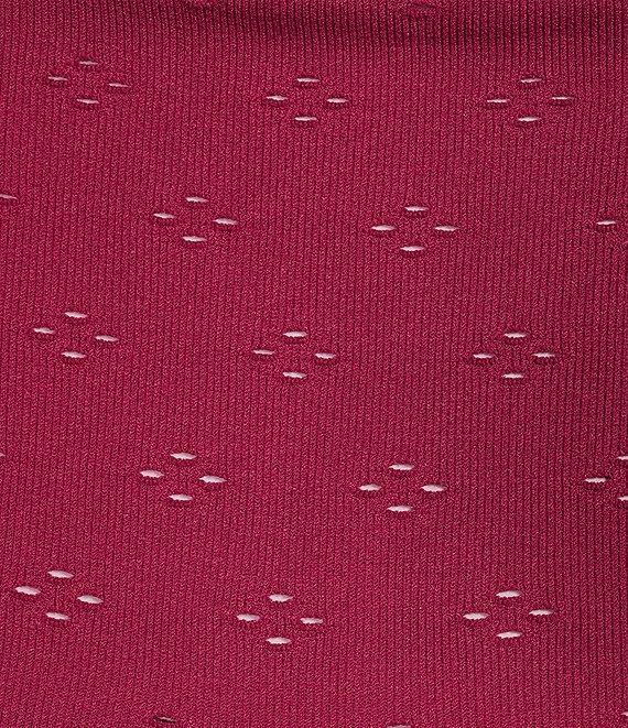 Evolutionary Pointelle Lace Off-The-Shoulder Long Sleeve Top Product Image