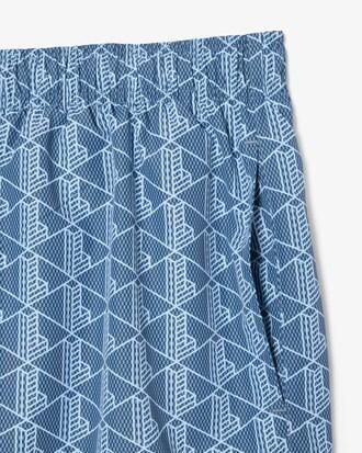 Mid Length Monogram Print Swim Trunks Product Image