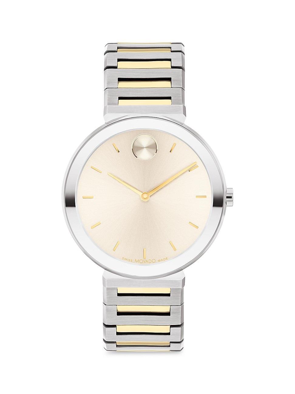 Movado Bold Womens Quartz Analog Gold Stainless Steel Bracelet Watch Product Image