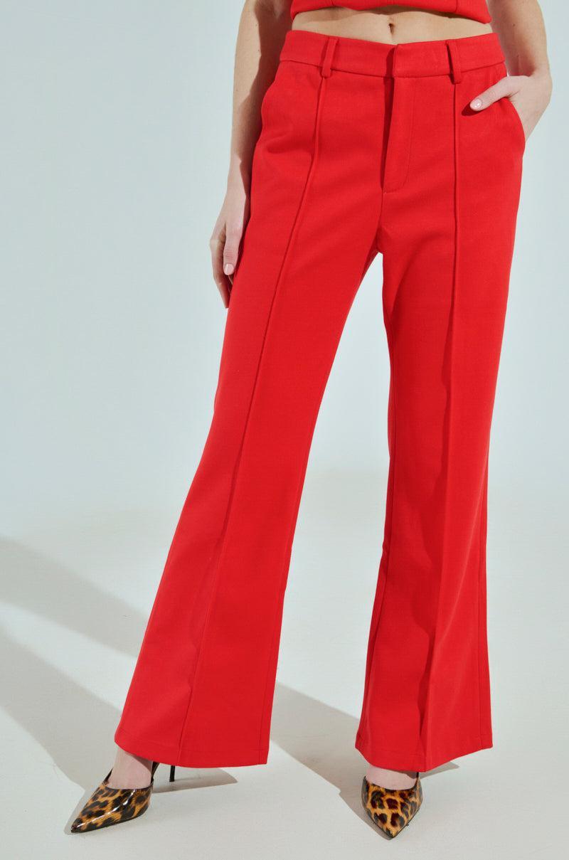 BUSINESS CASUAL TROUSER IN RED Product Image