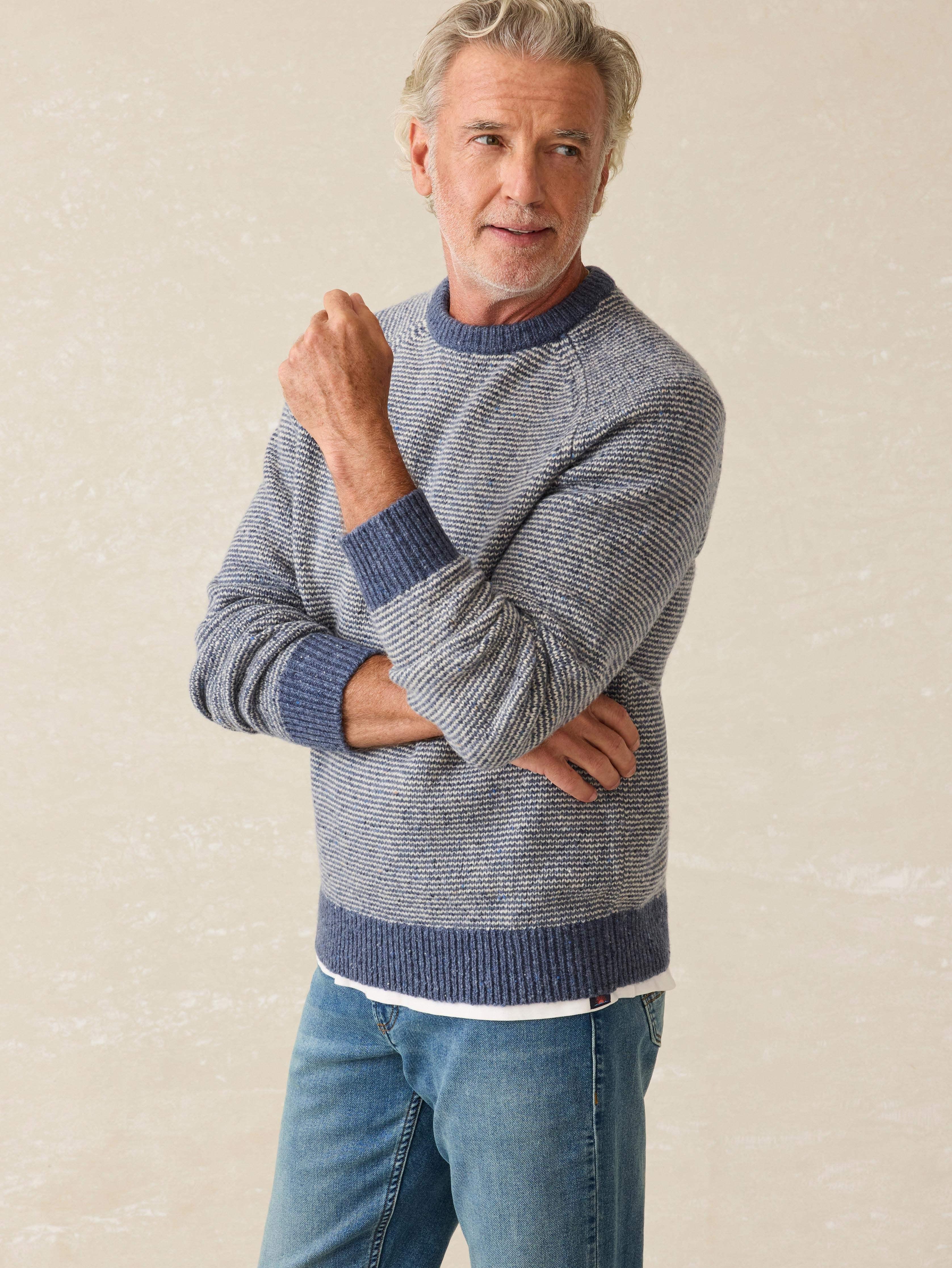 Donegal Crew Sweater - Sea Feeder Marl Male Product Image