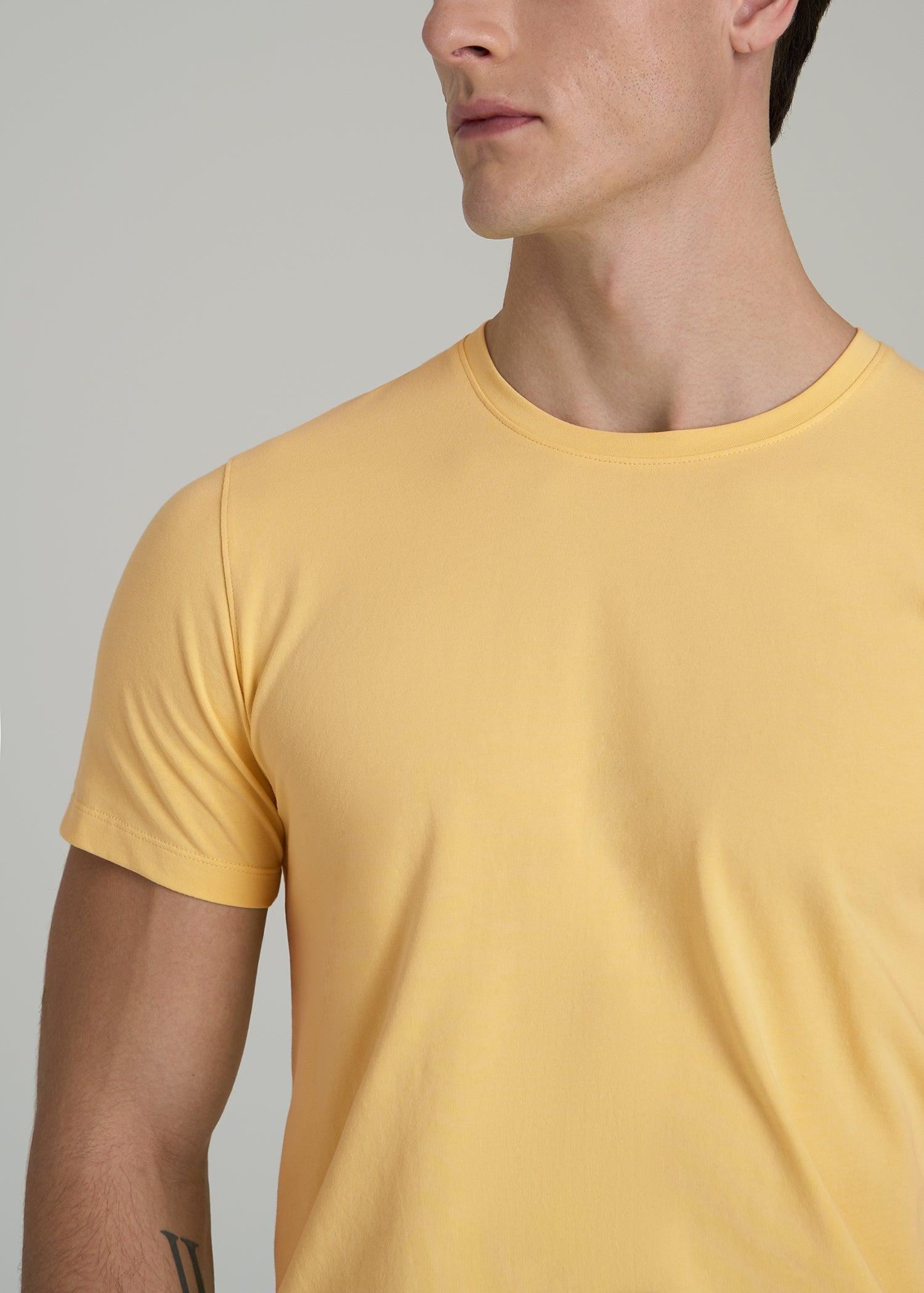 The Essential MODERN-FIT Crewneck Tee for Tall Men in Lemon Drop Male Product Image