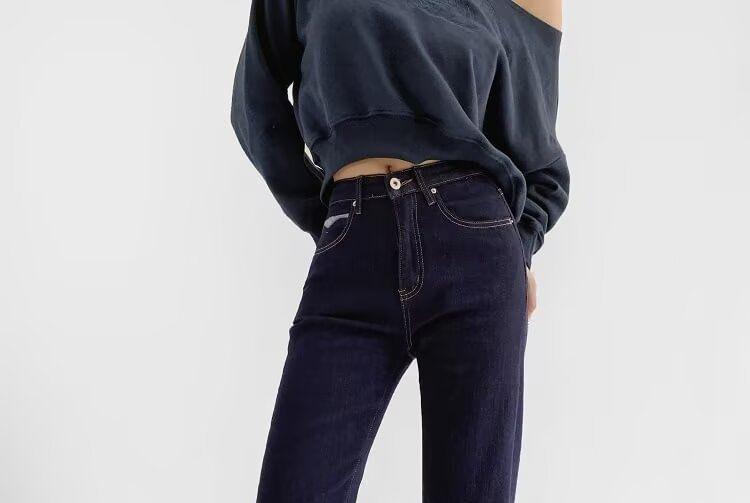 High Rise Straight Leg Jeans Product Image