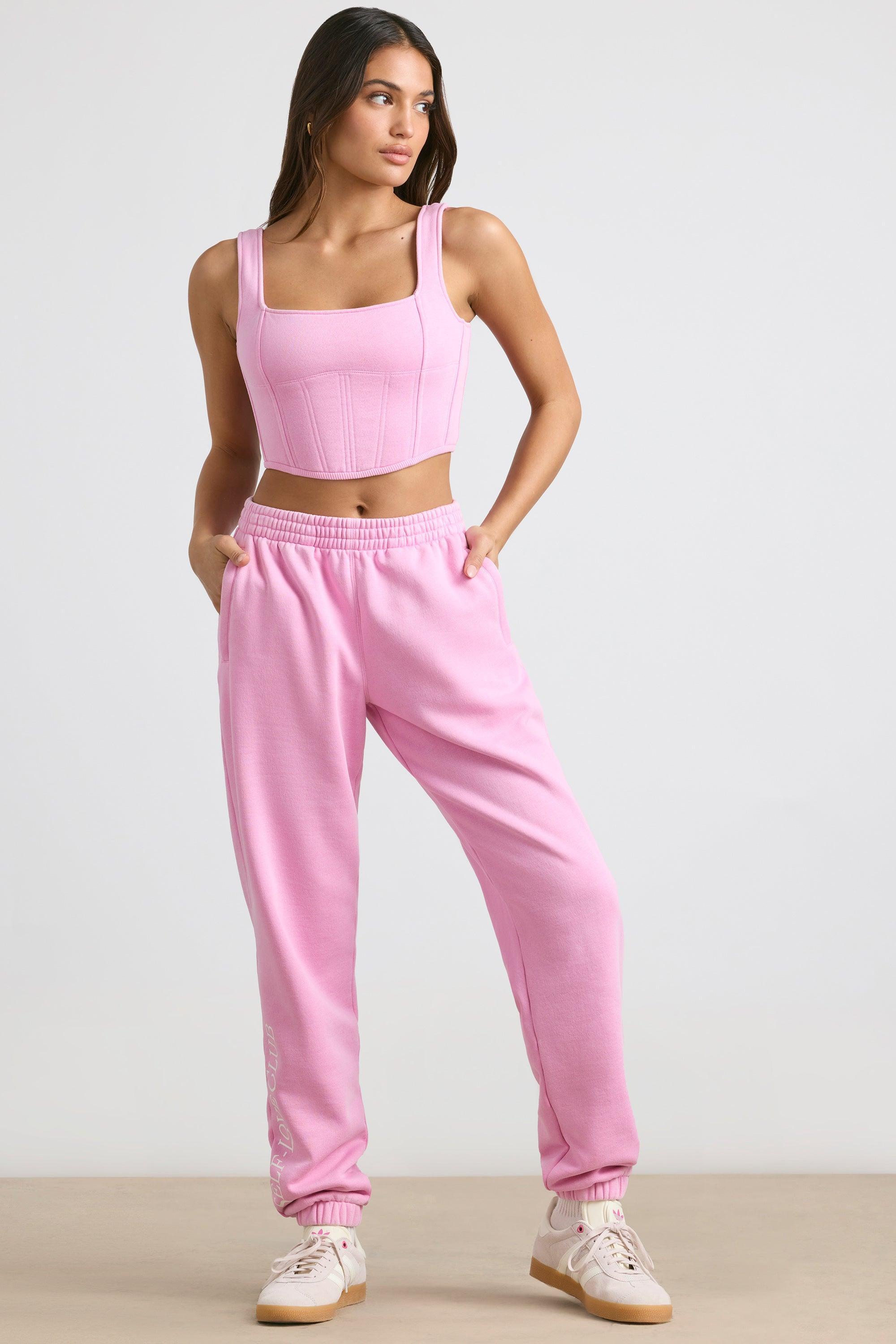 Oversized Joggers in Bubblegum Pink Product Image