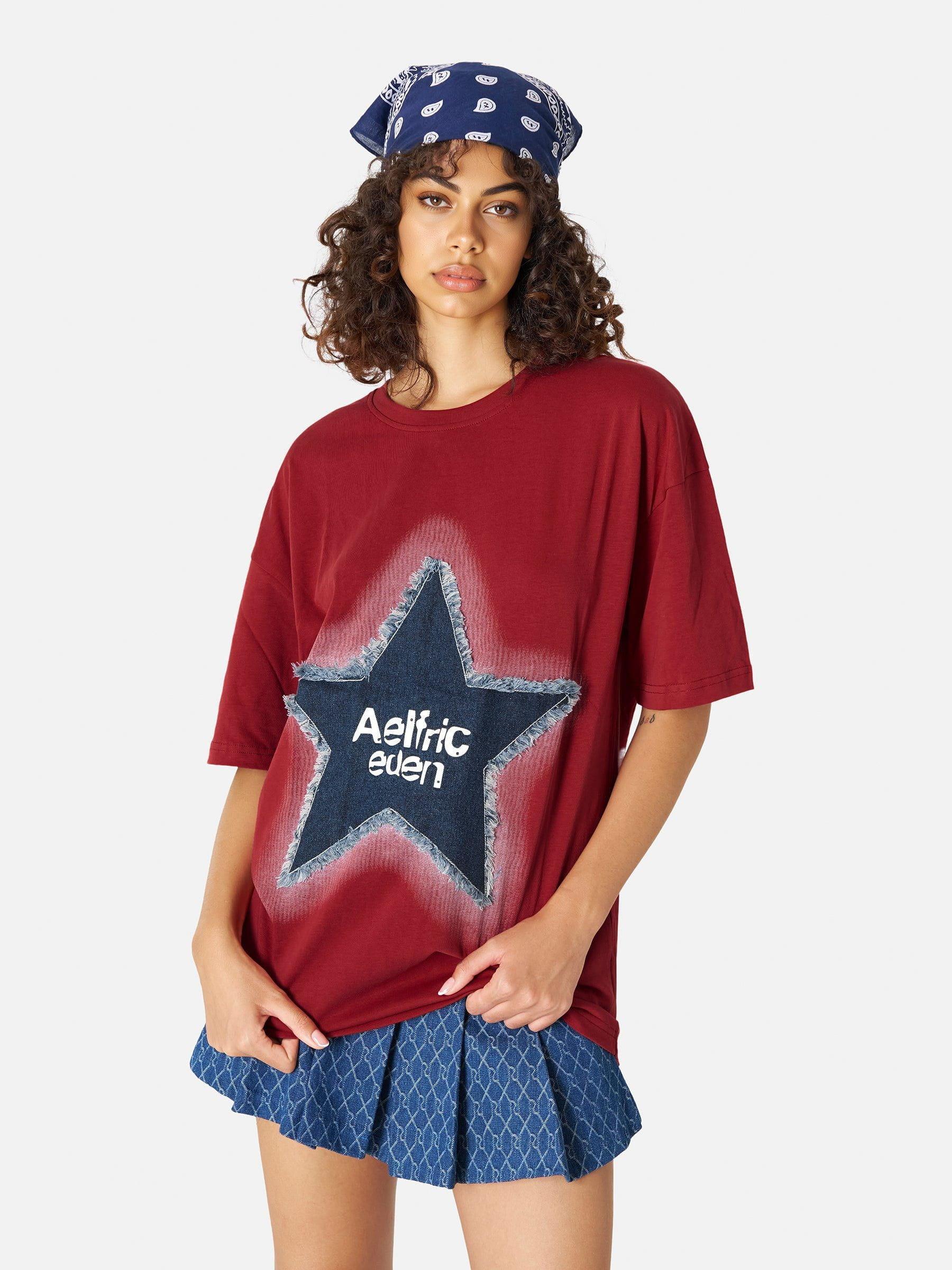 Aelfric Eden Denim Star Applique Tee Product Image