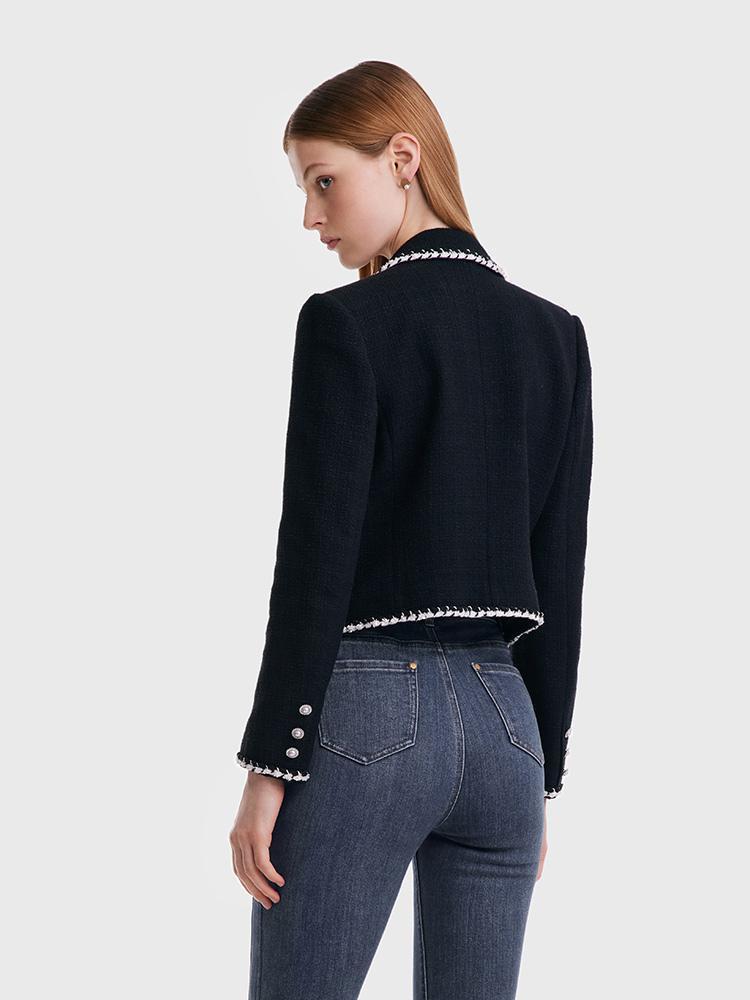 Tweed Knitted Short Jacket Product Image