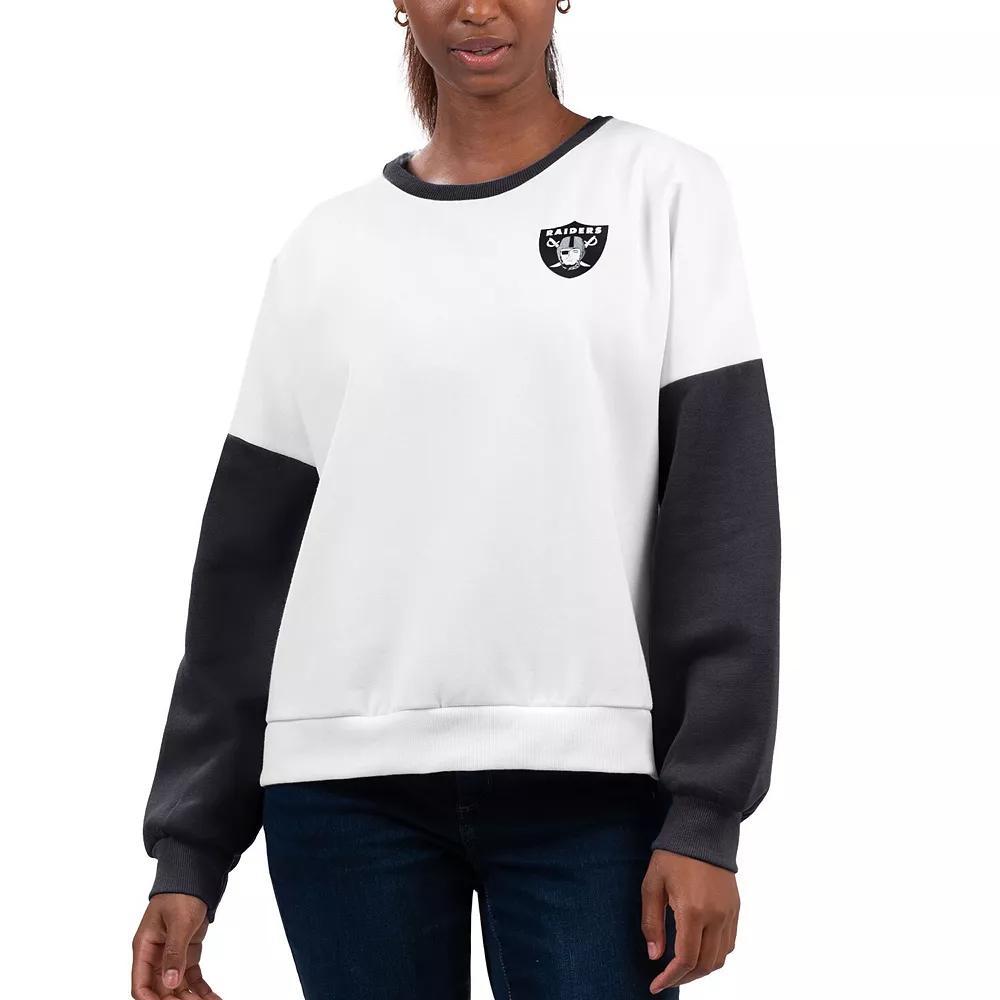 Women's G-III 4Her by Carl Banks White Las Vegas Raiders A-Game Pullover Sweatshirt,  Product Image