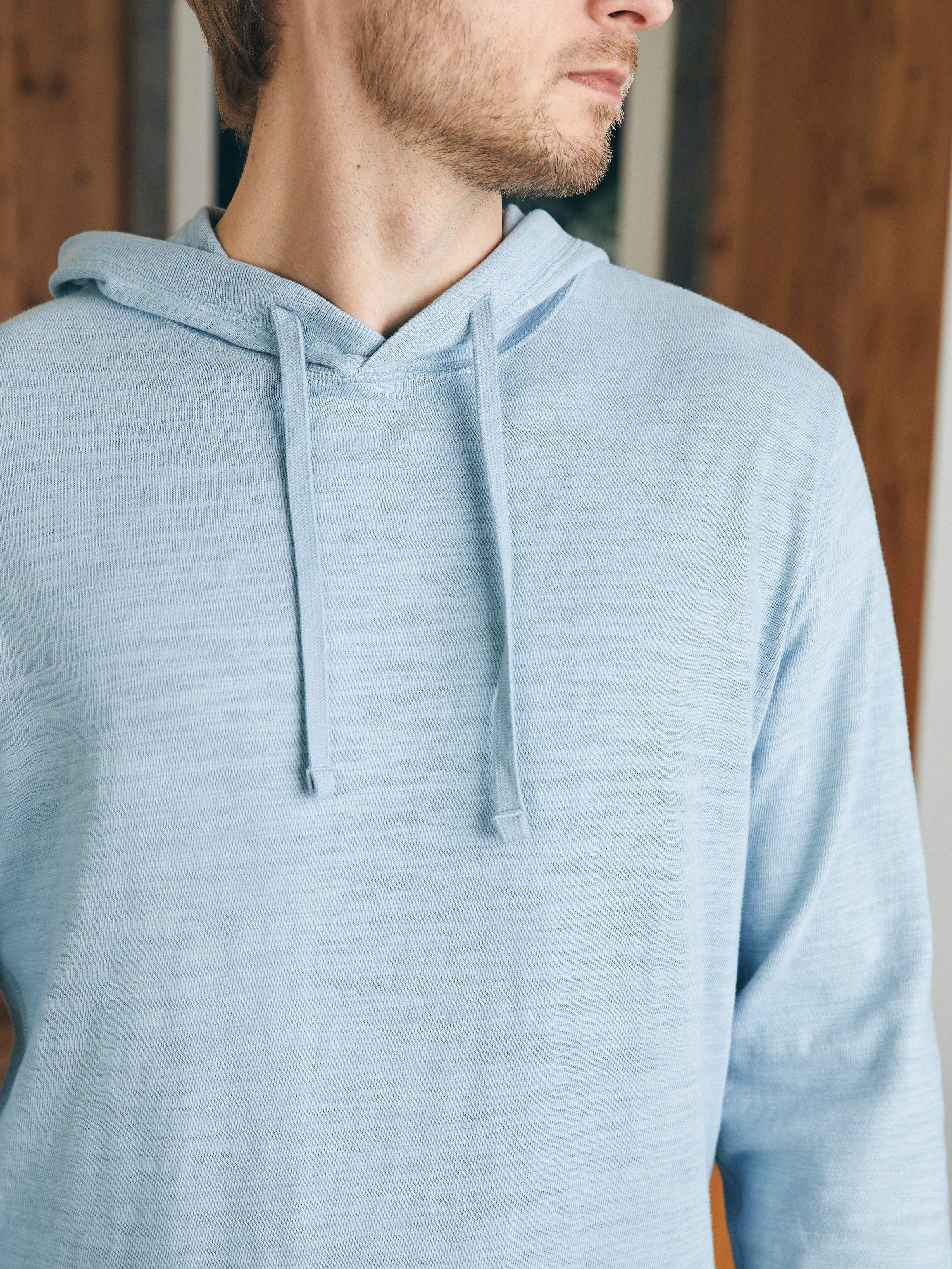 Sunwashed Slub Hoodie - Blue Breeze Male Product Image