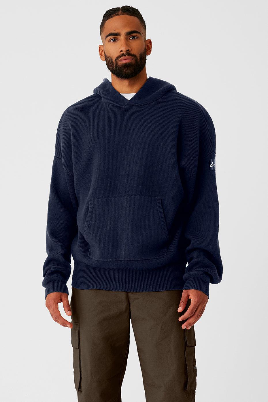 Scholar Hooded Sweater - Navy Male Product Image