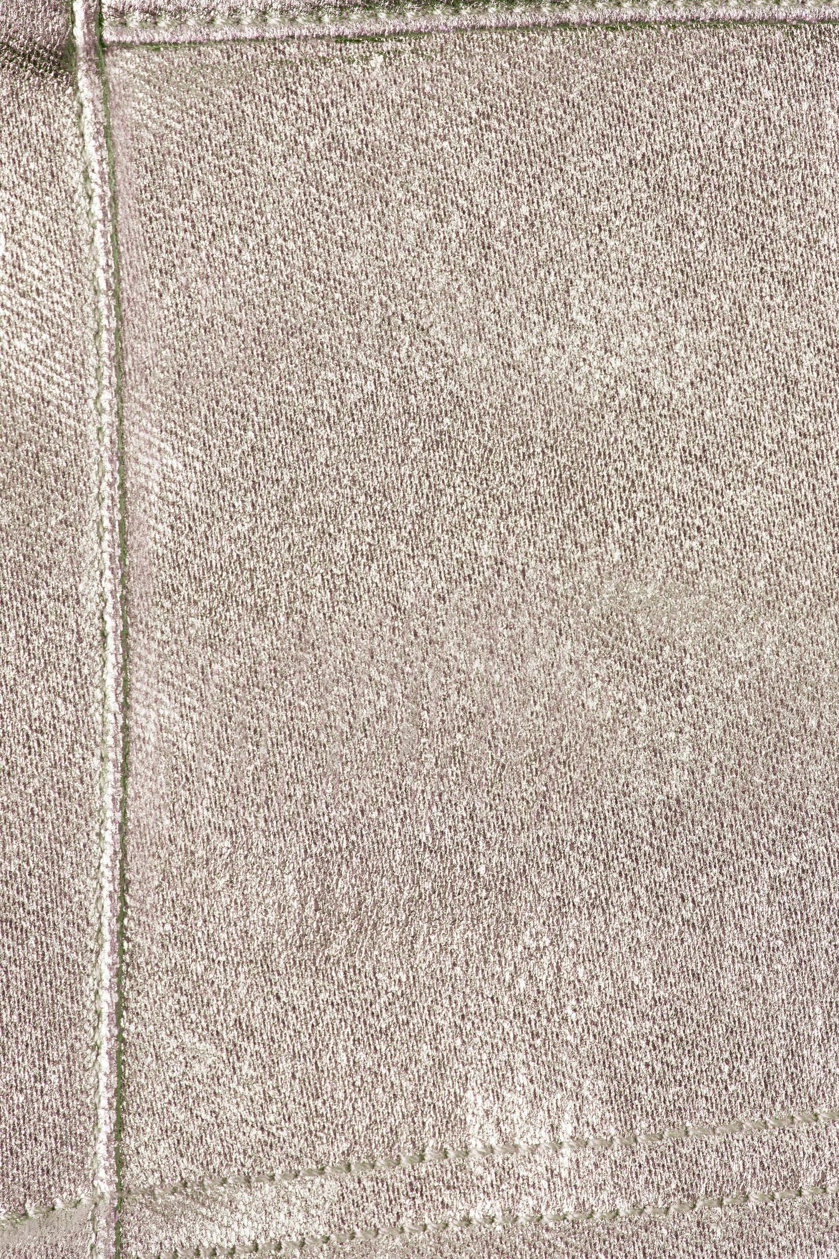 Metallic Denim Belted Corset Playsuit in Champagne Product Image