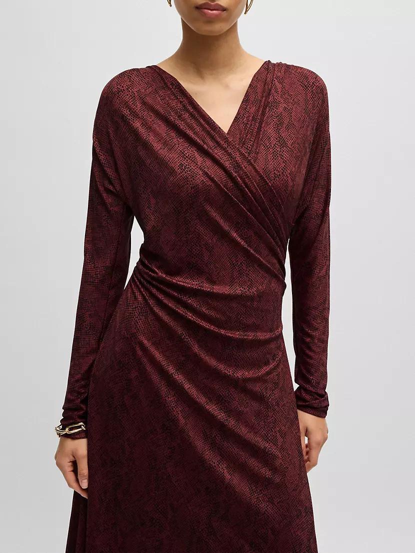 Wrap-Front Dress in Knitted Jersey Product Image