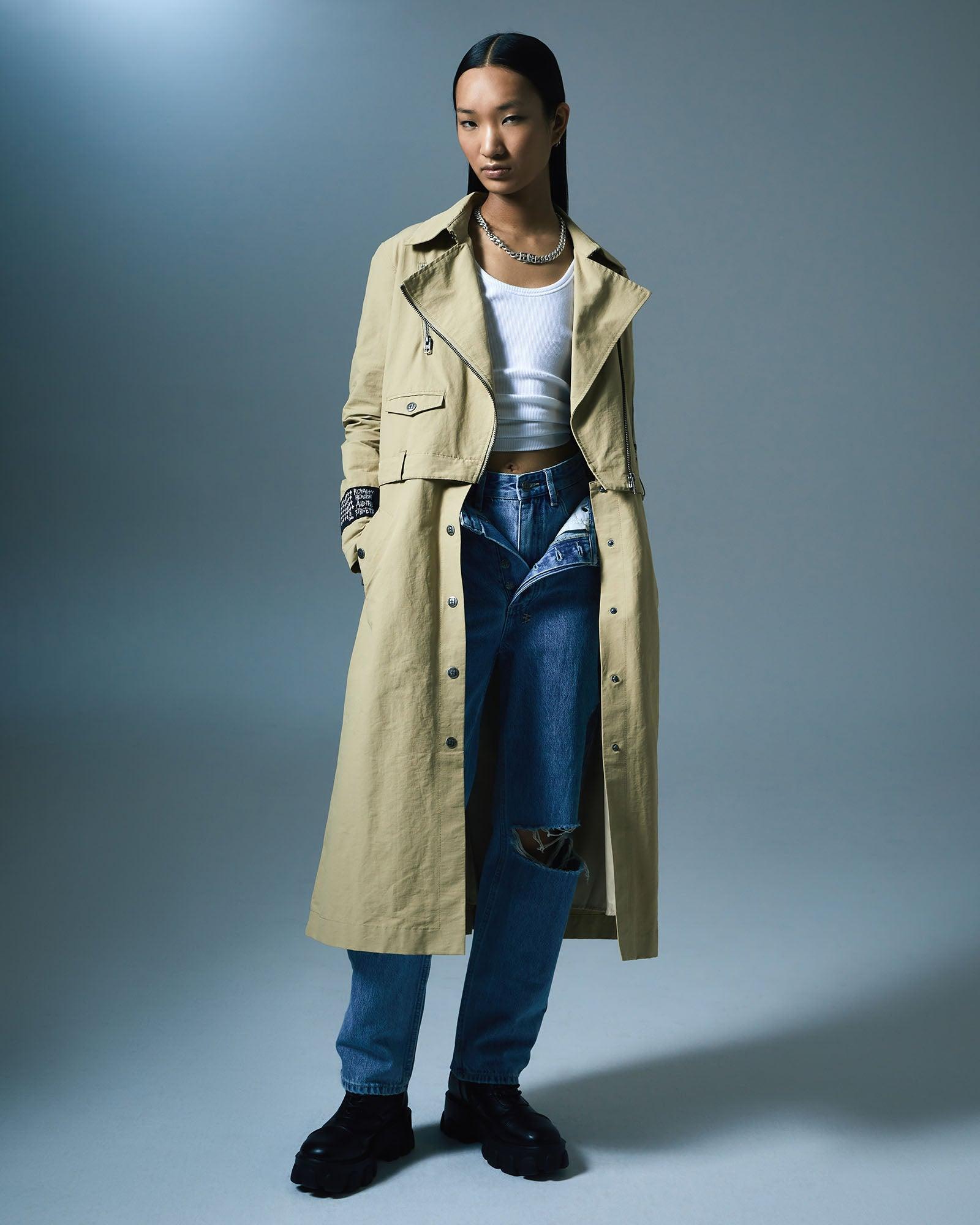 INCOGNITO BIKER/TRENCH KHAKI Female Product Image