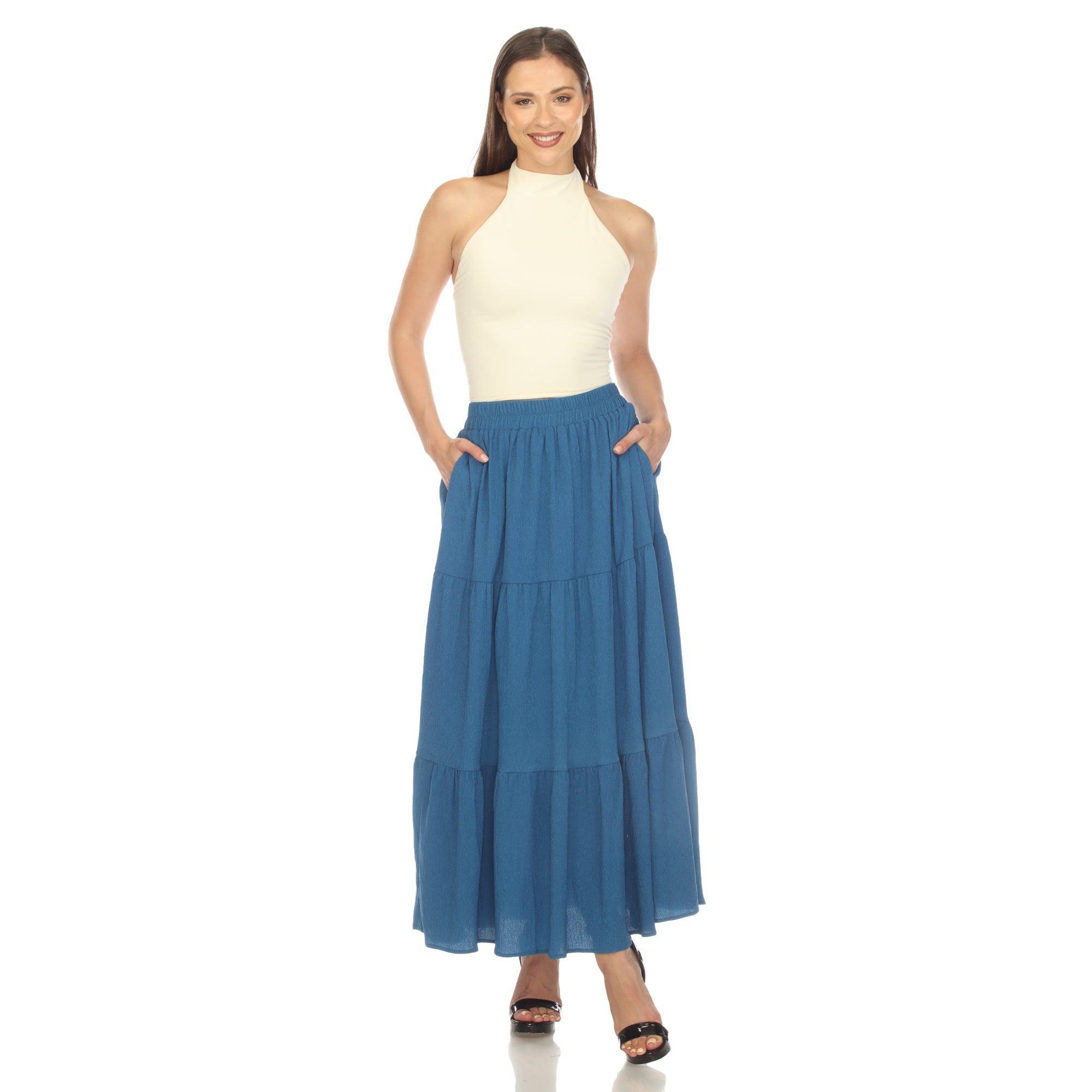 Pleated Tiered Maxi Skirt Product Image