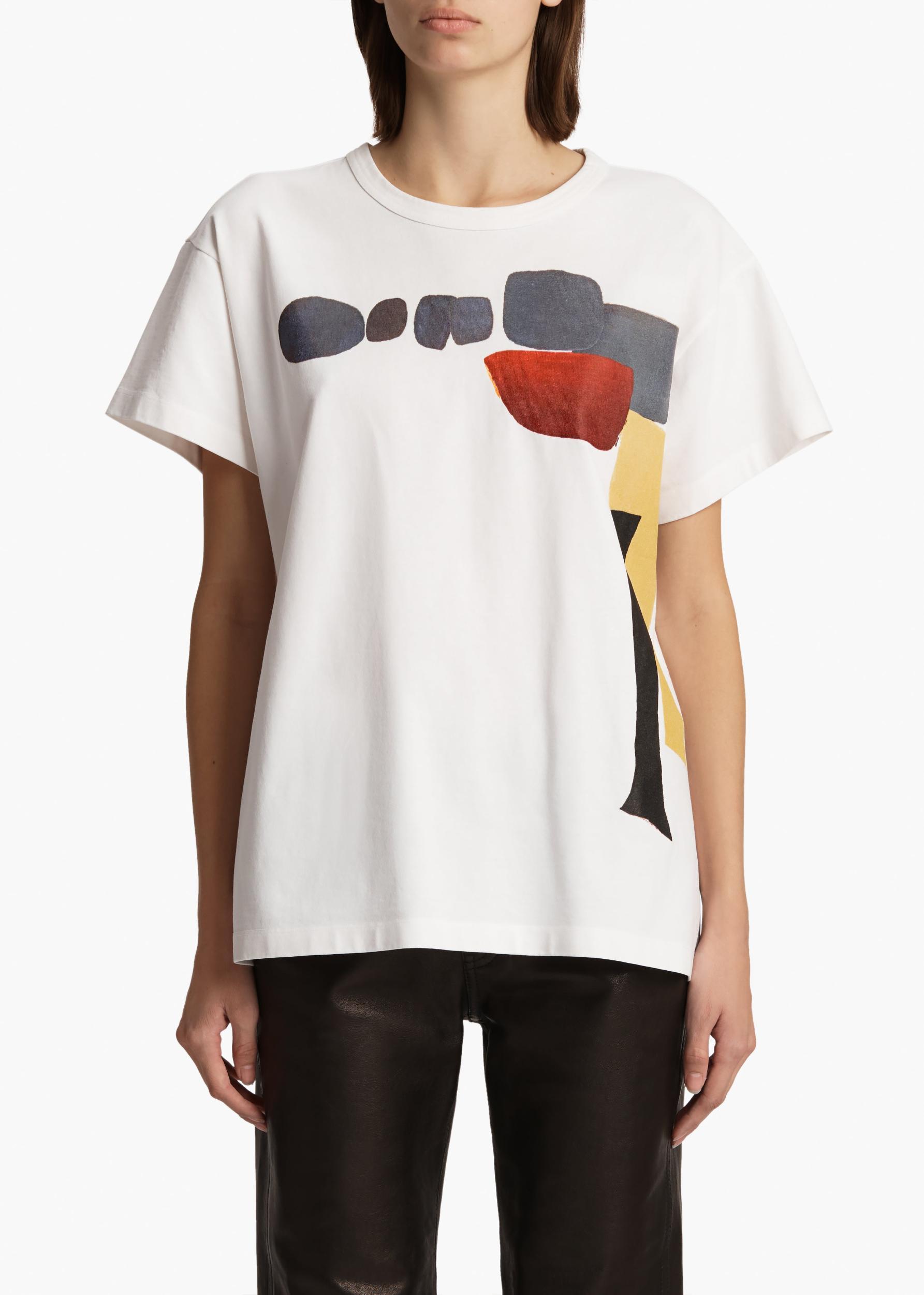Maeve T-shirt in White Multi Product Image