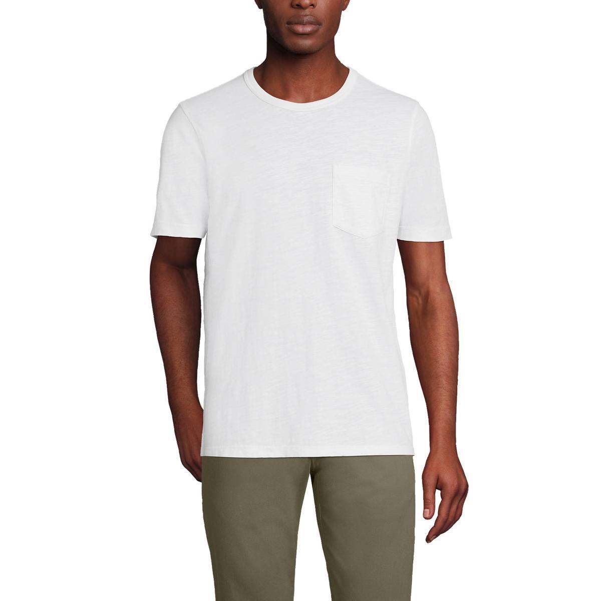 Lands' End Men's Short Sleeve Garment Dye Slub Pocket Tee Product Image