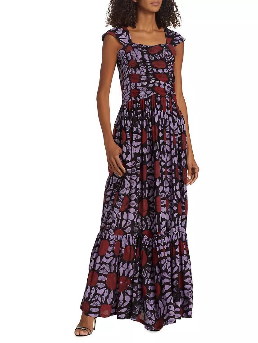 Olumide Cap-Sleeve Maxi Dress Product Image