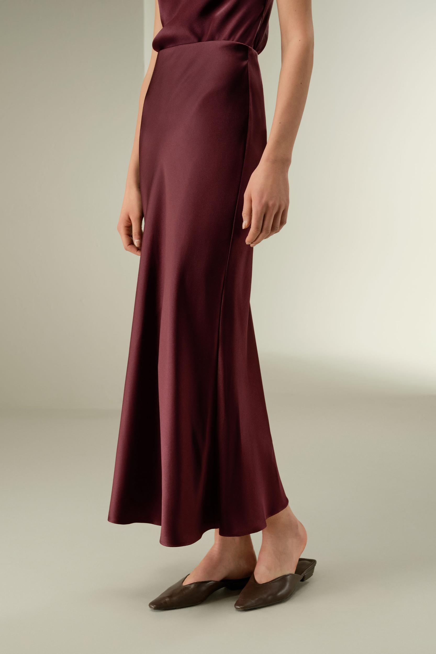 LILYSILK Silk Skirt - Women - Artichoke Mulberry Silk - Eco-Friendly Ankle-Length Skirt 6 Product Image