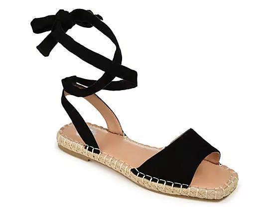 Journee Emelie Women's Espadrille Sandals, Size: 9 Wide, Black Product Image