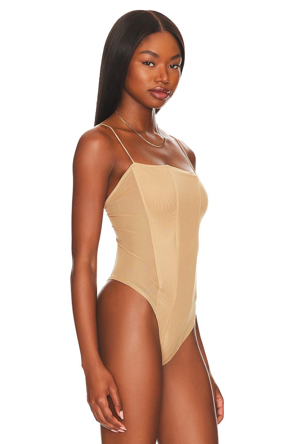 Mesh Mix Corset Bodysuit Good American Product Image