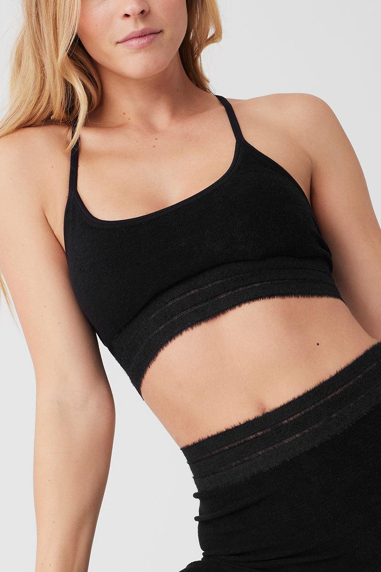 Seamless Luxe Terry Cuddle Bra - Black Product Image