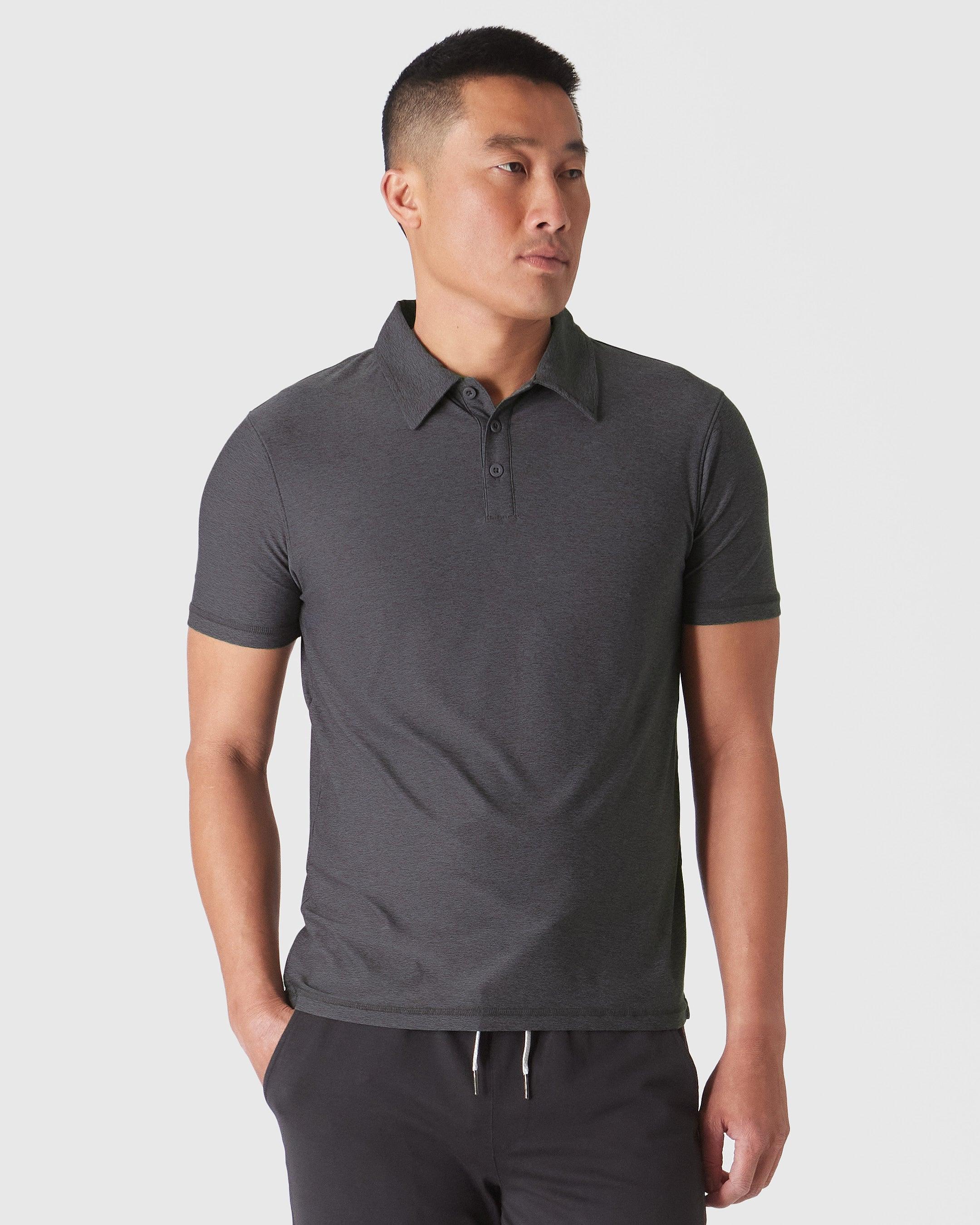 Dark Heather Tempest Active Polo 2.0 Product Image