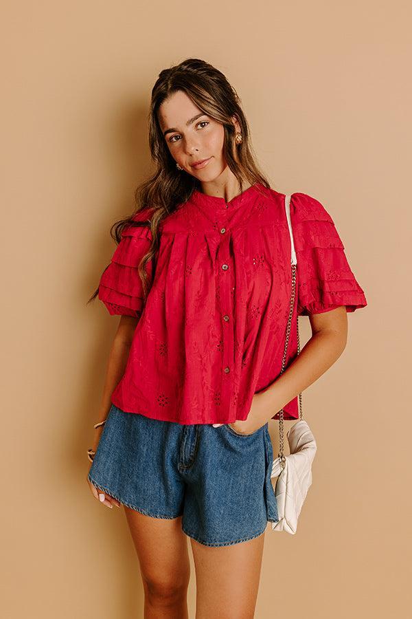 Vineyard Dream Eyelet Button Up Product Image