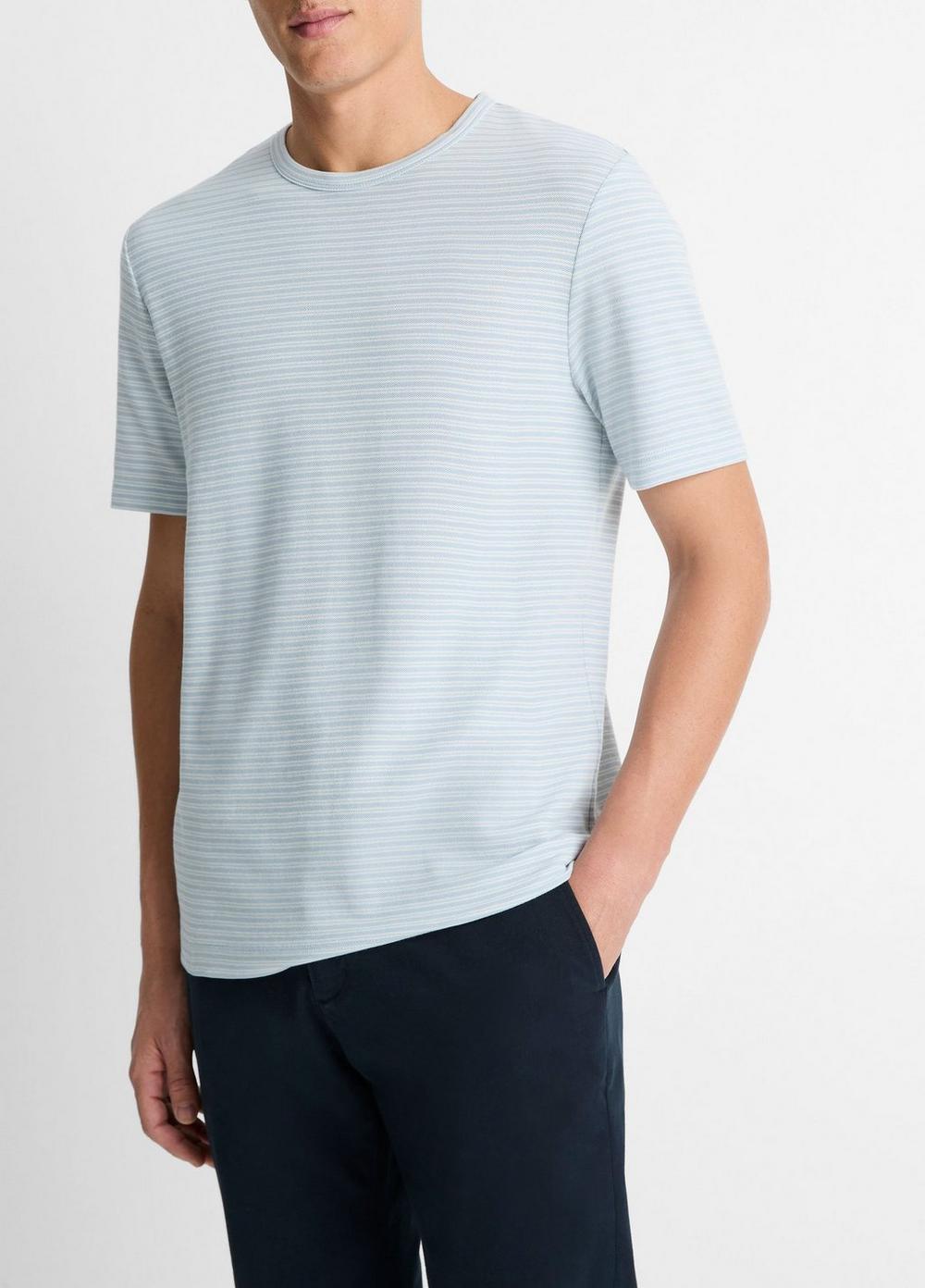 Striped Pima Cotton Piqué T-Shirt Product Image