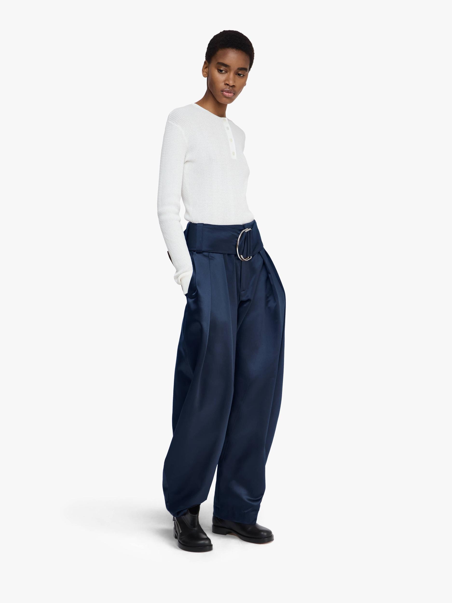 PLEATED D-RING TROUSERS Product Image