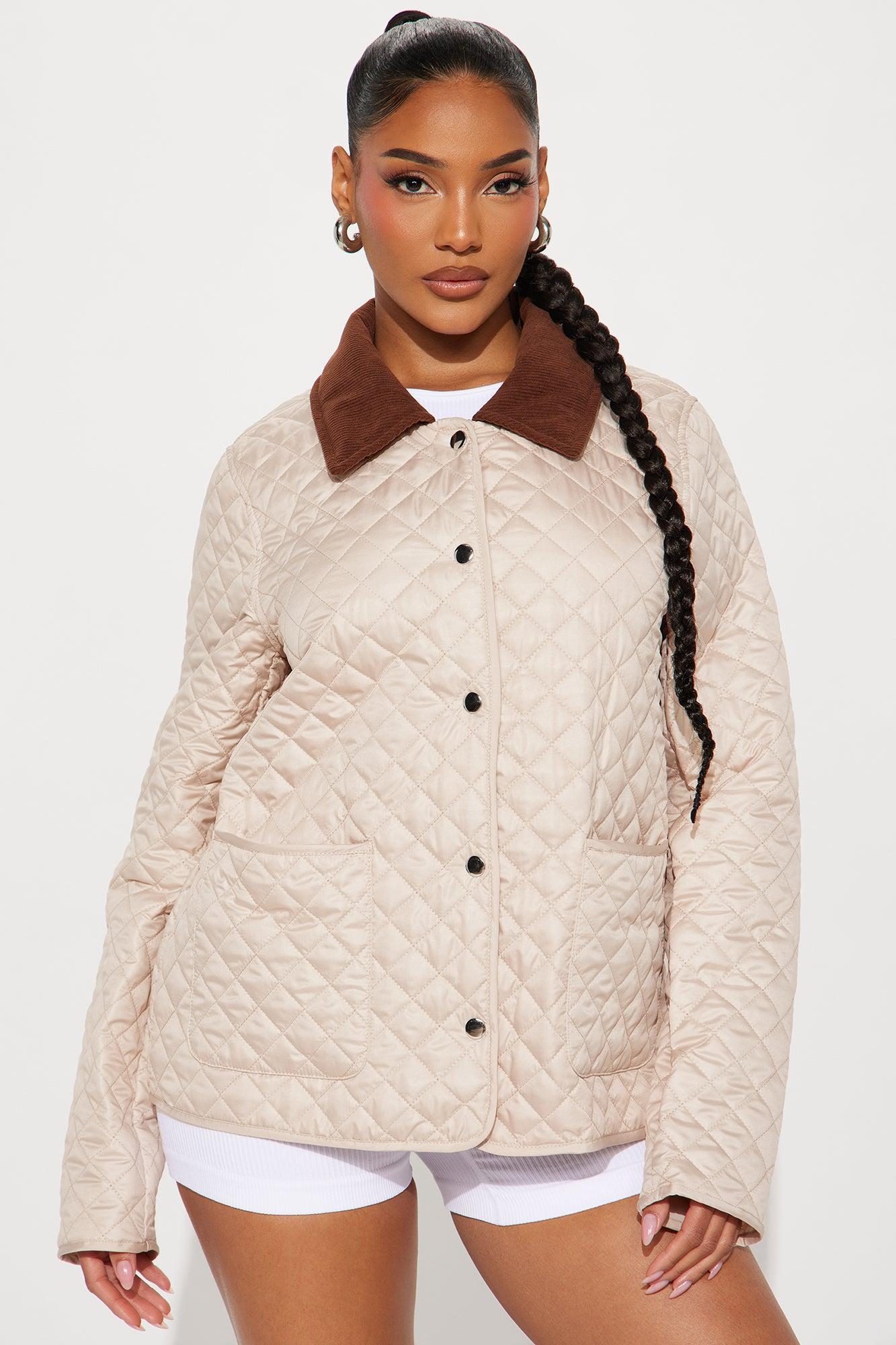 Lissette Quilted Jacket - Khaki Female Product Image