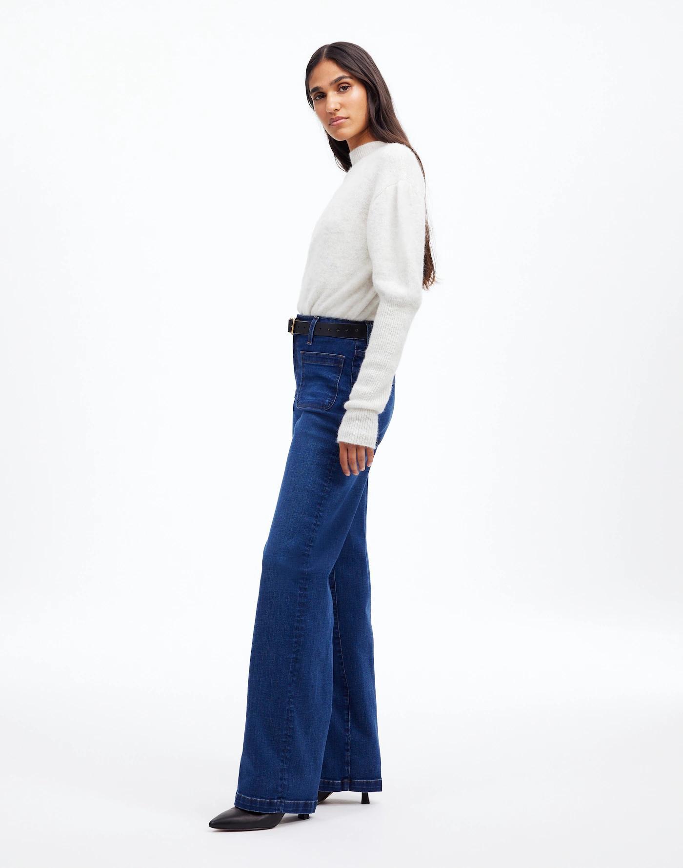 The Emmett Wide-Leg Full Length Jean: Patch Pocket Edition Product Image