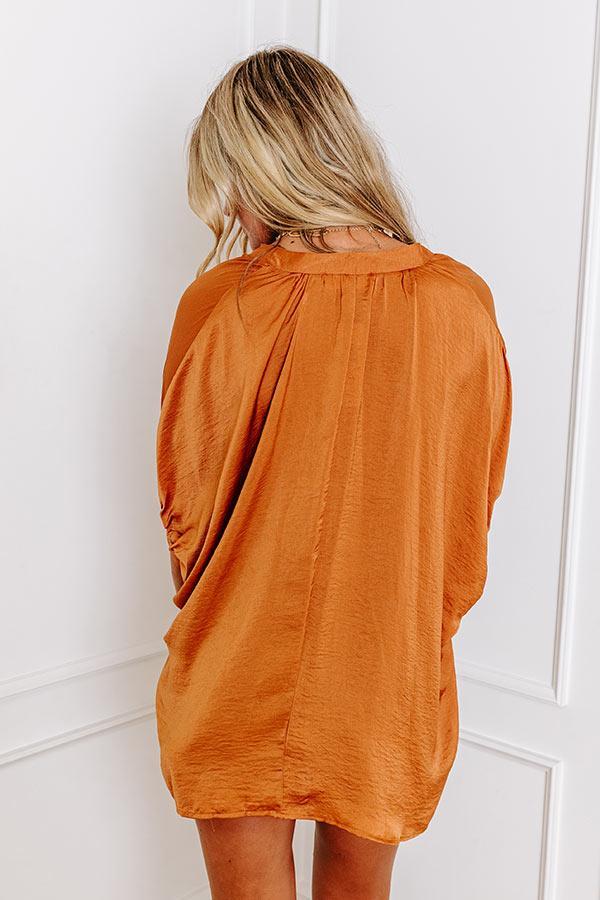 New To Town Shift Top In Camel Product Image