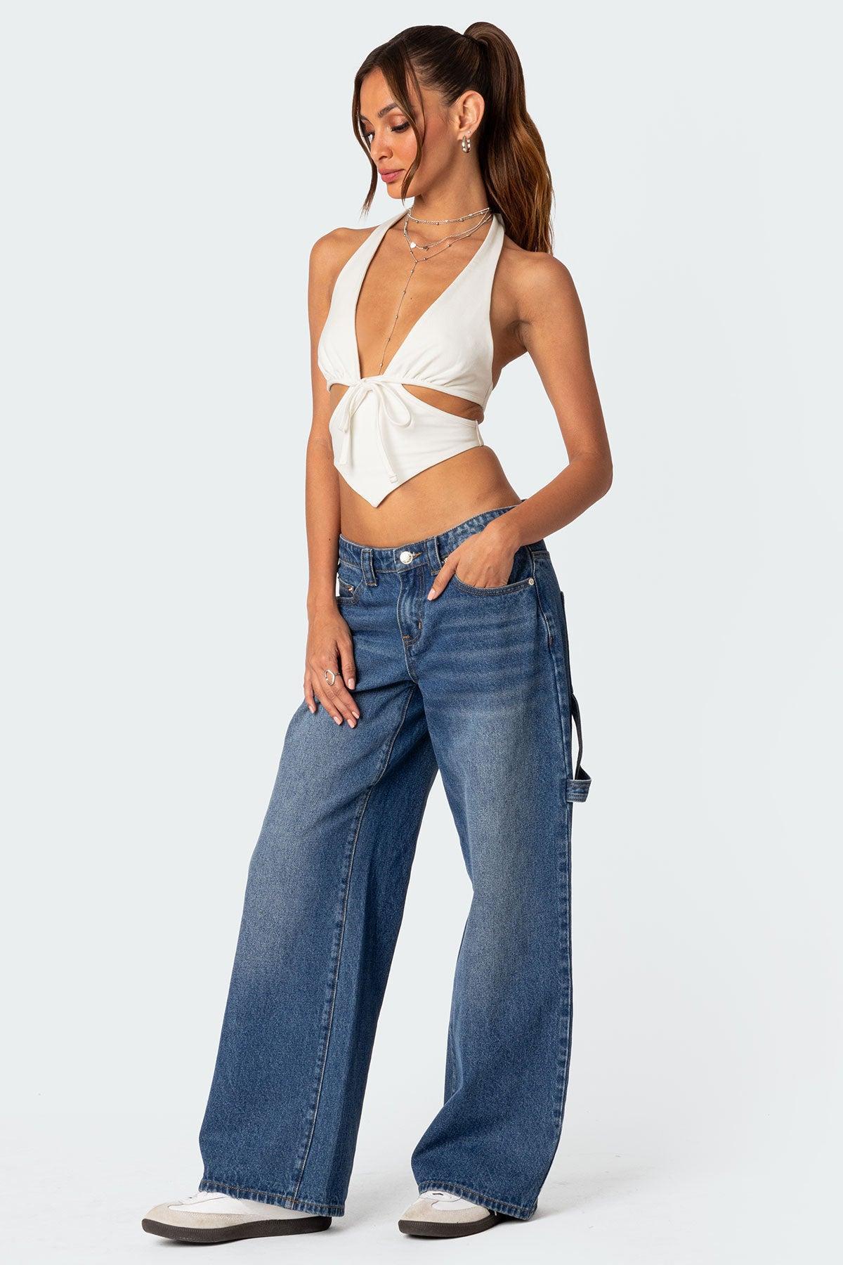 Cady Tie Front Cut Out Top Product Image
