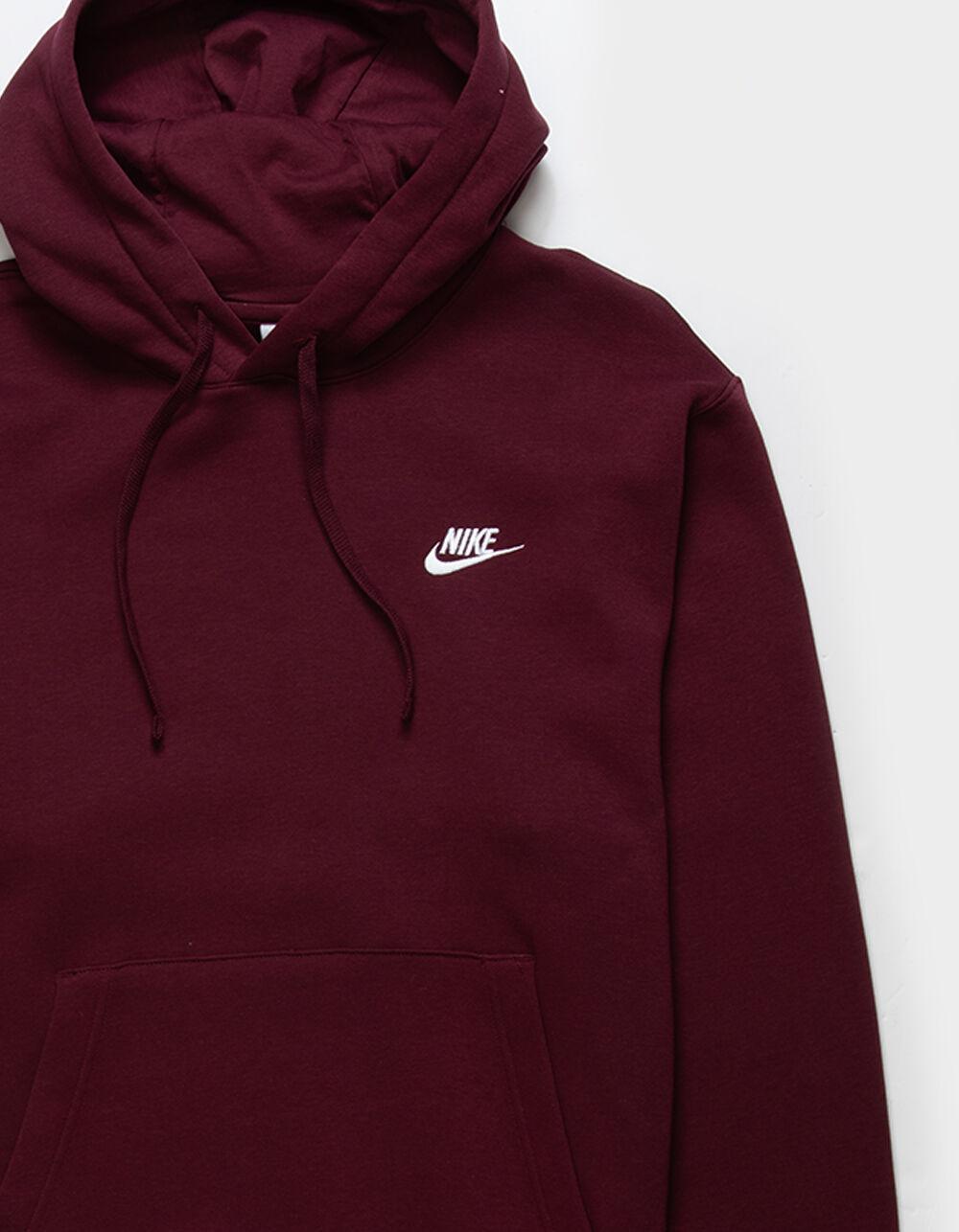 NIKE Sportswear Club Fleece Mens Pullover Hoodie - BURGUNDY Product Image