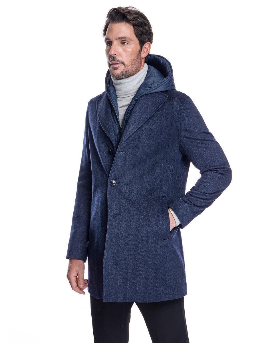 Men's Hooded Wool Jacket Product Image