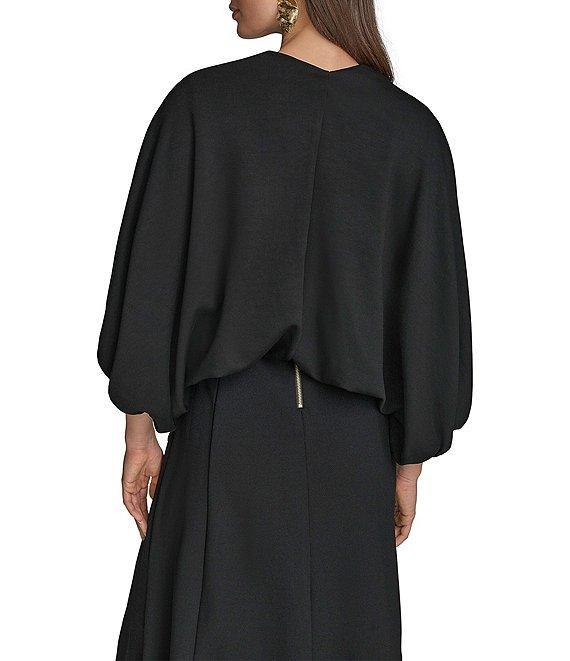 Donna Karan Scuba Open Front 3/4 Sleeve Shrug Product Image