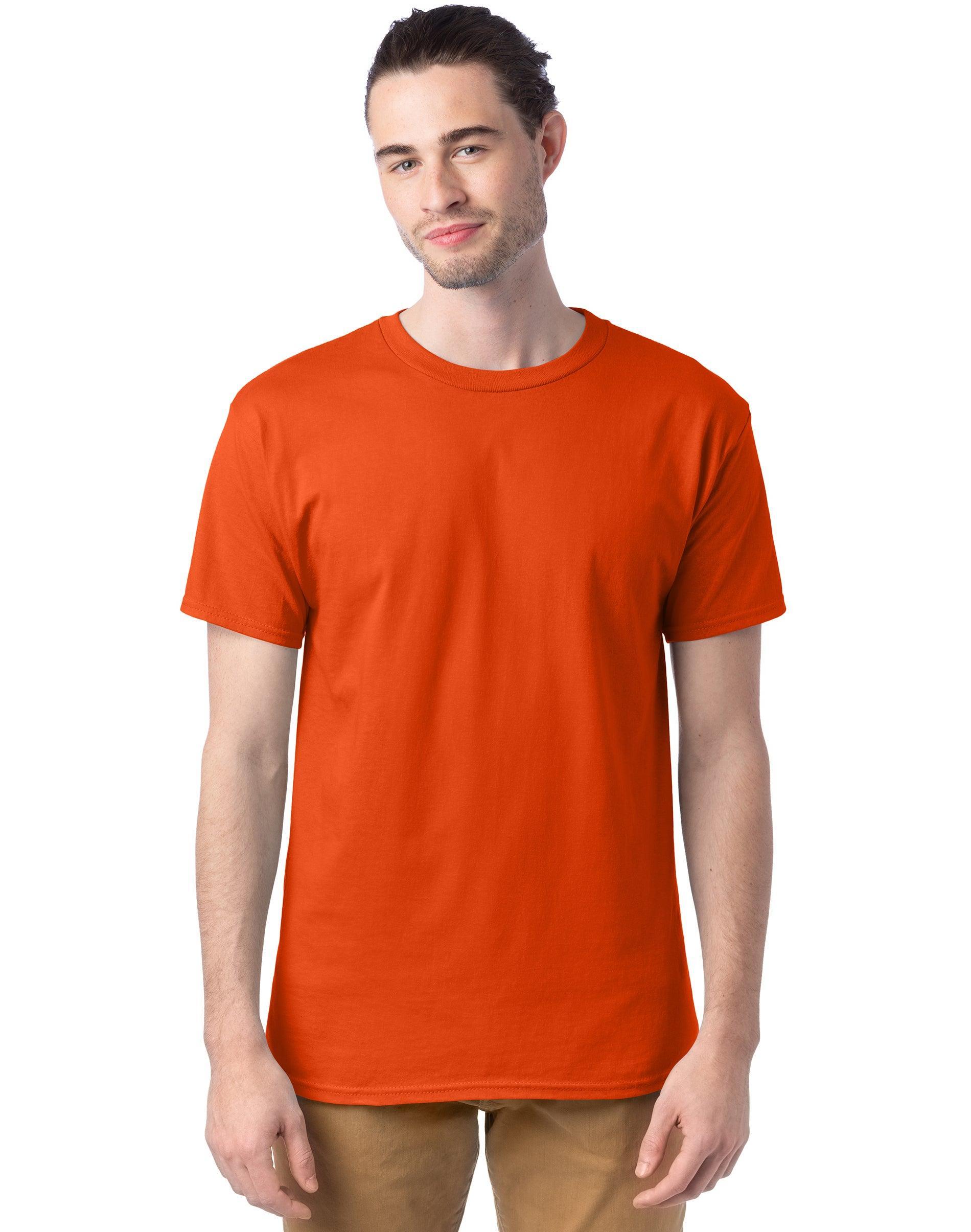 Mens Hanes Essentials 4-Pack Cotton T-Shirt Red Product Image