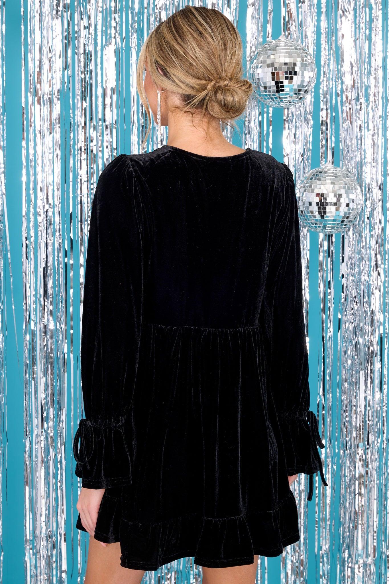 Still The Same Black Velvet Dress Product Image