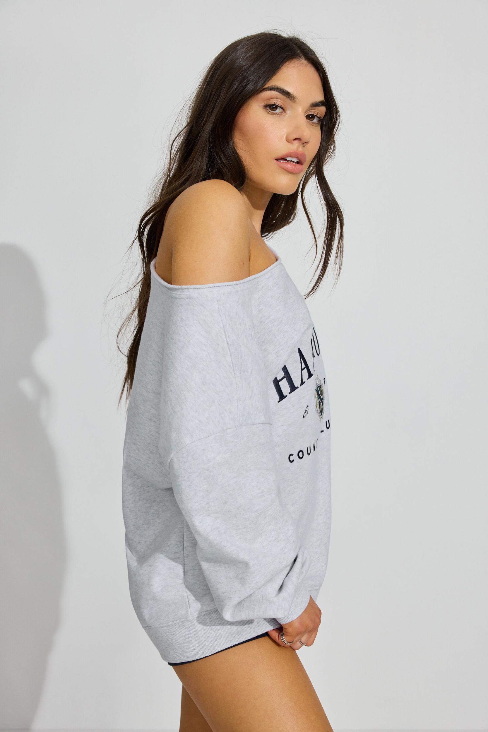 SoftTerry Off Shoulder Sweatshirt Product Image